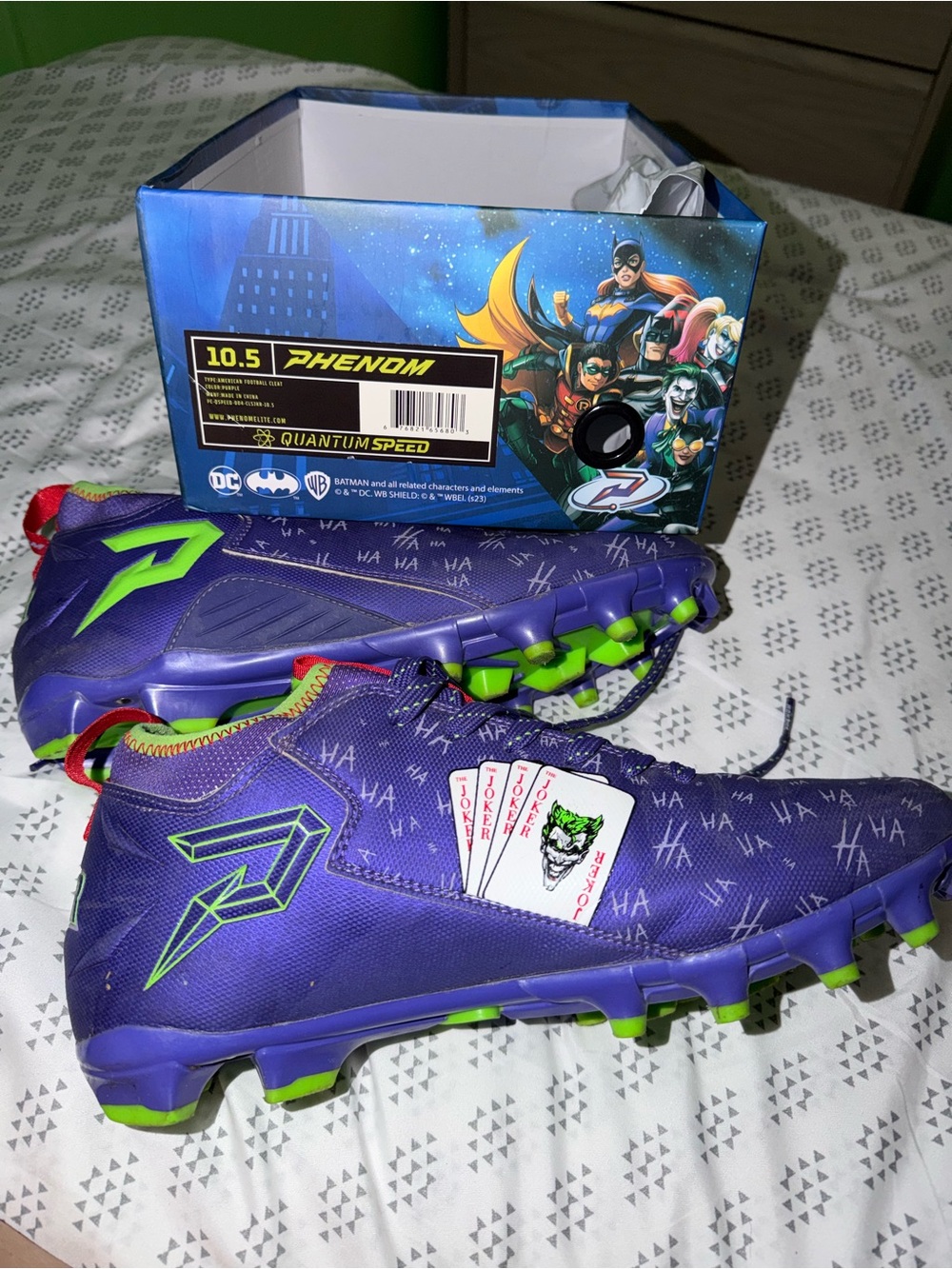 Phenom Quantum Speed Kids Cleats - Purple/Green